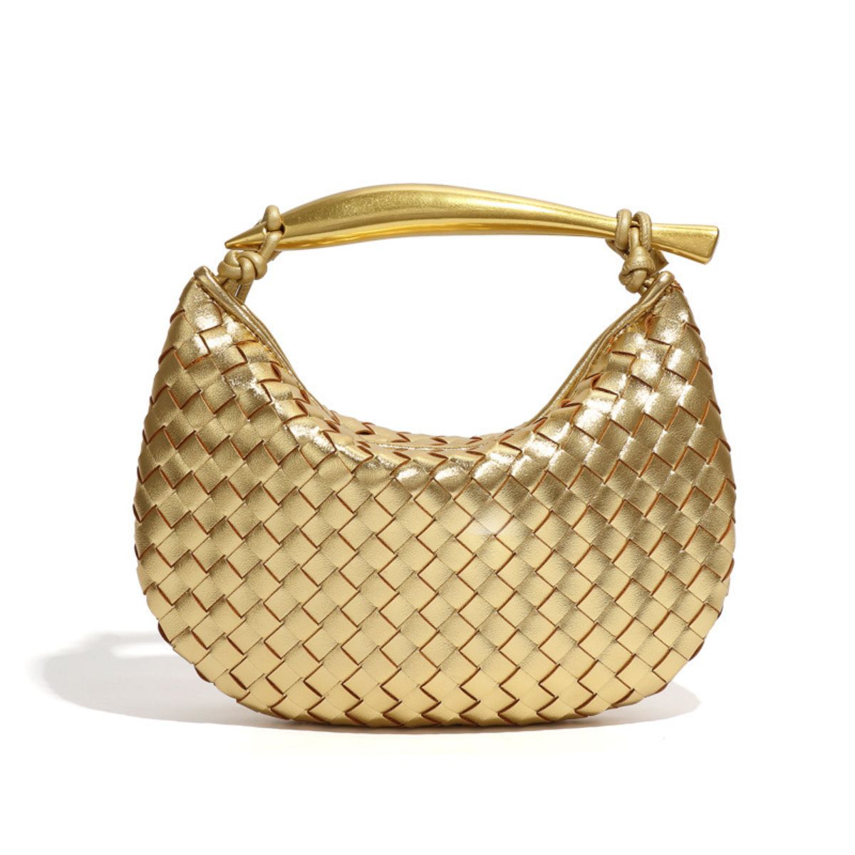 Maddie Woven Clutch Bag Gold