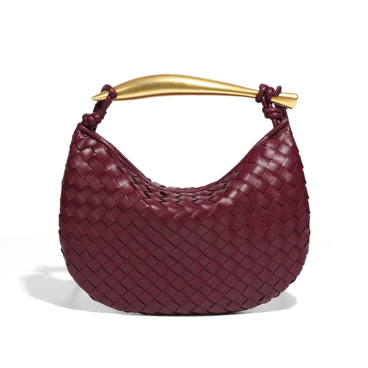 Maddie Woven Clutch Bag Burgundy