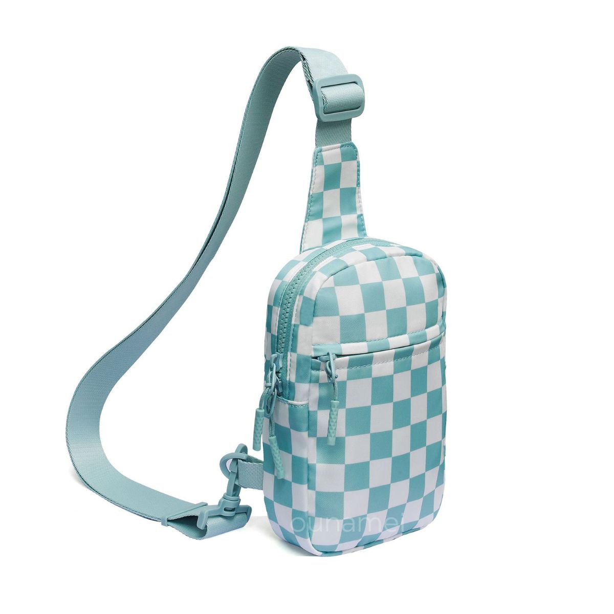 Lightweight Crossbody Checkered Sling Bag