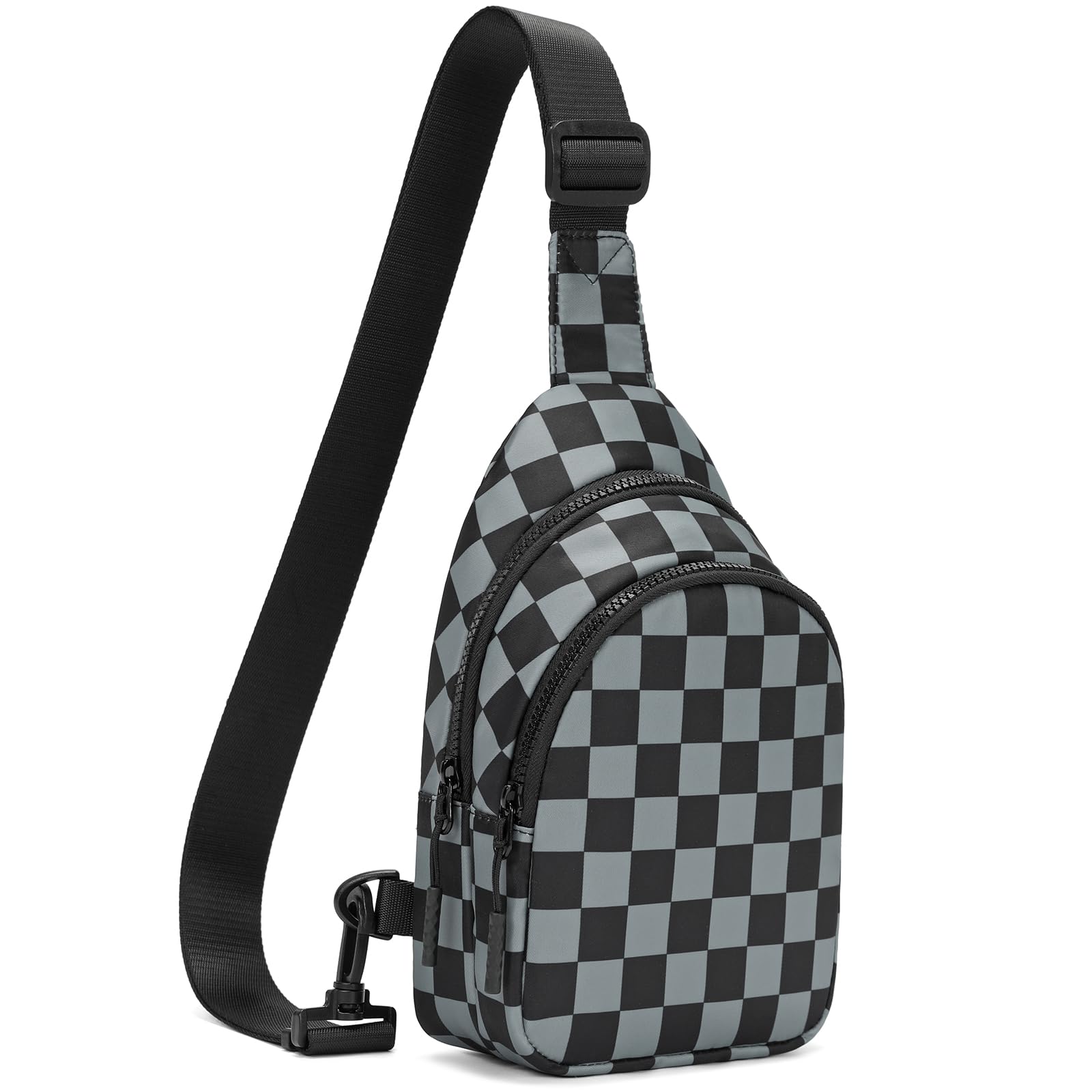 Black Checkered Sling Bag