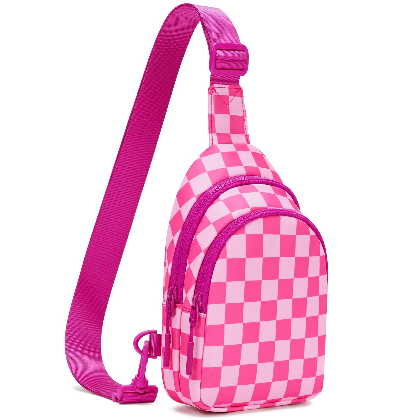 Pink Checkered Sling Bag