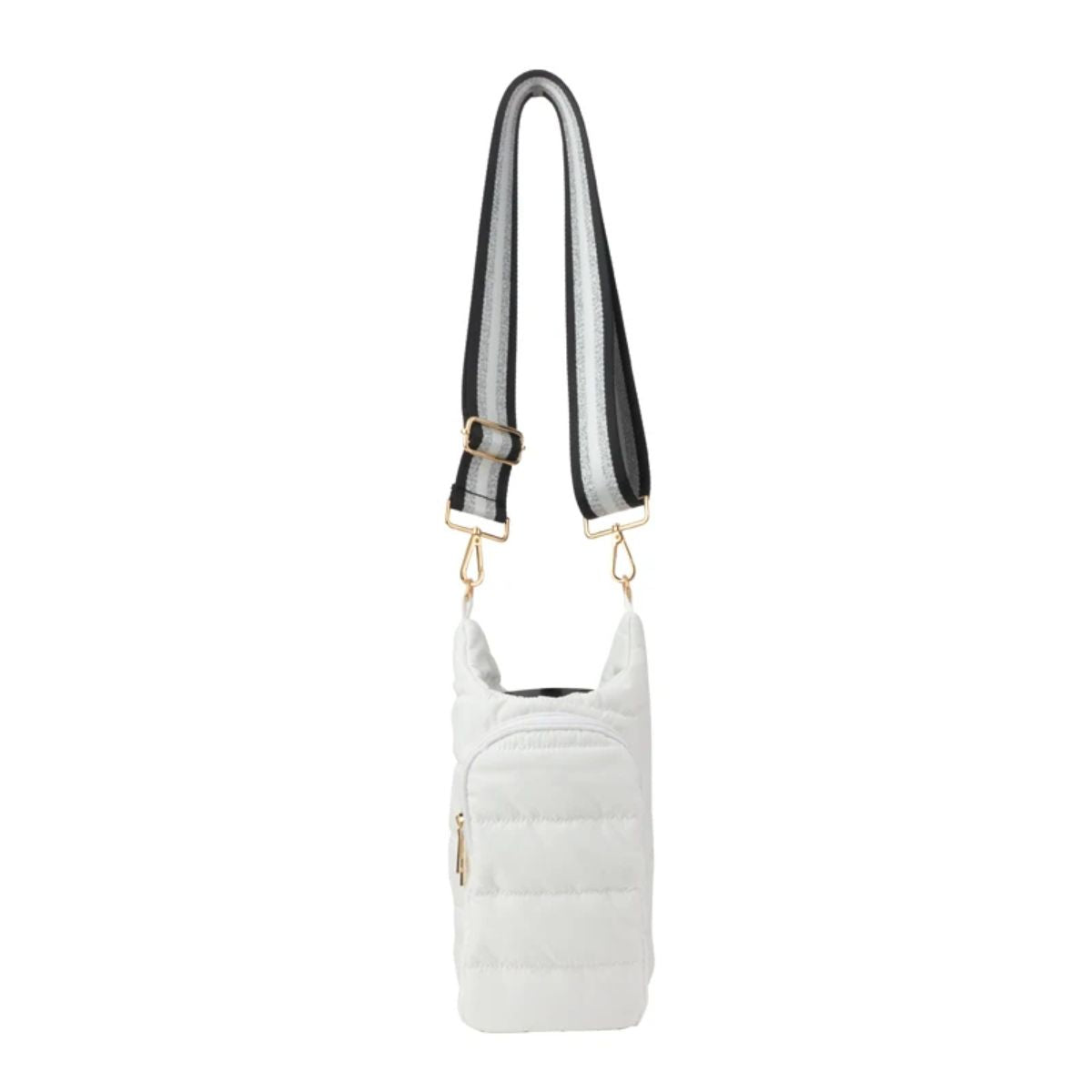 Crossbody HydroBag for Water Bottle White