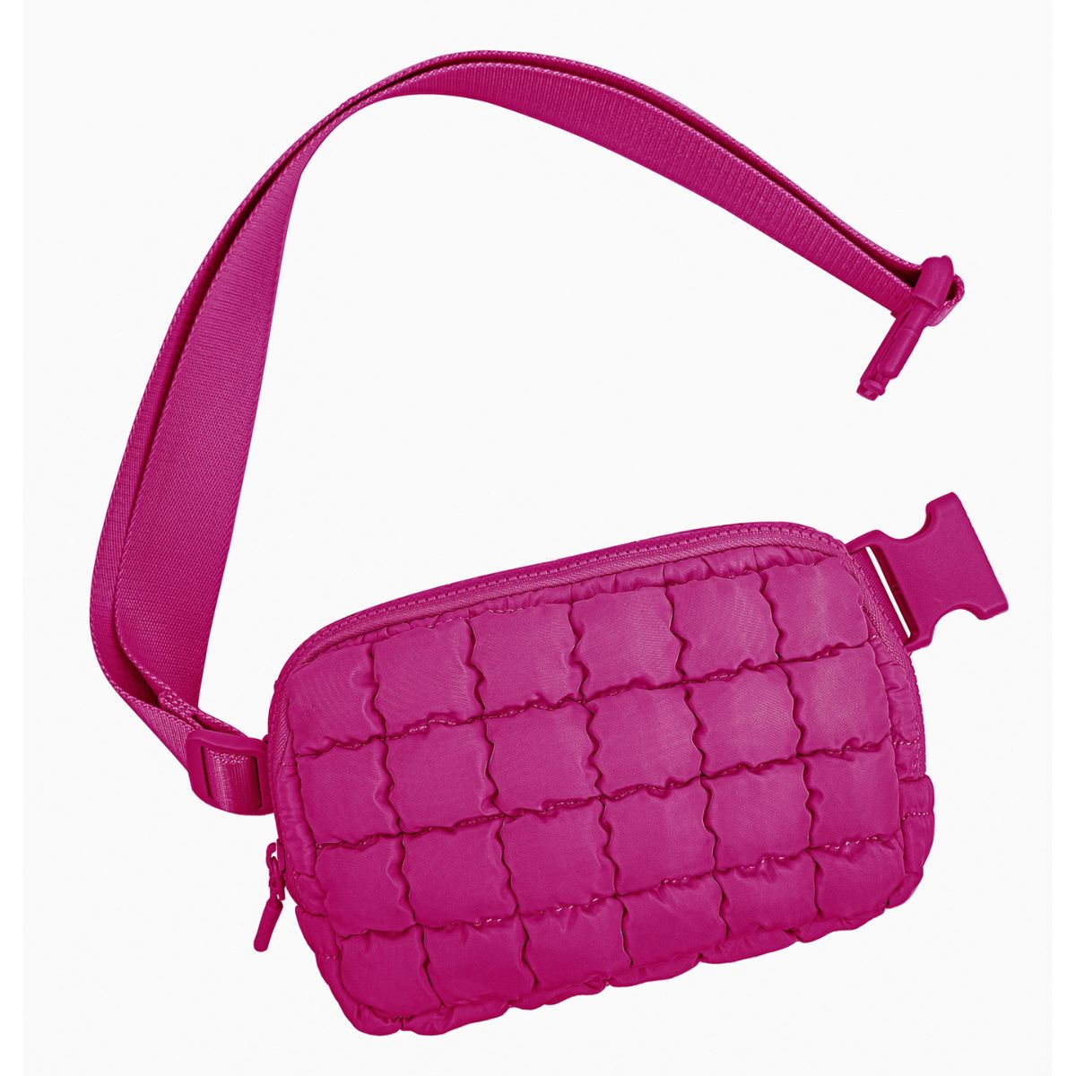 Classic Quilted Belt Bag Hot Pink