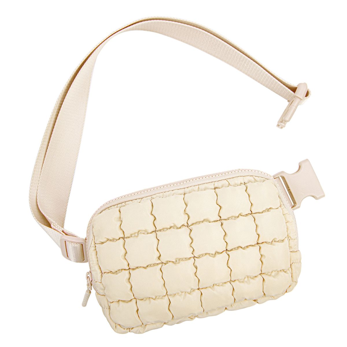 Classic Quilted Belt Bag Cream