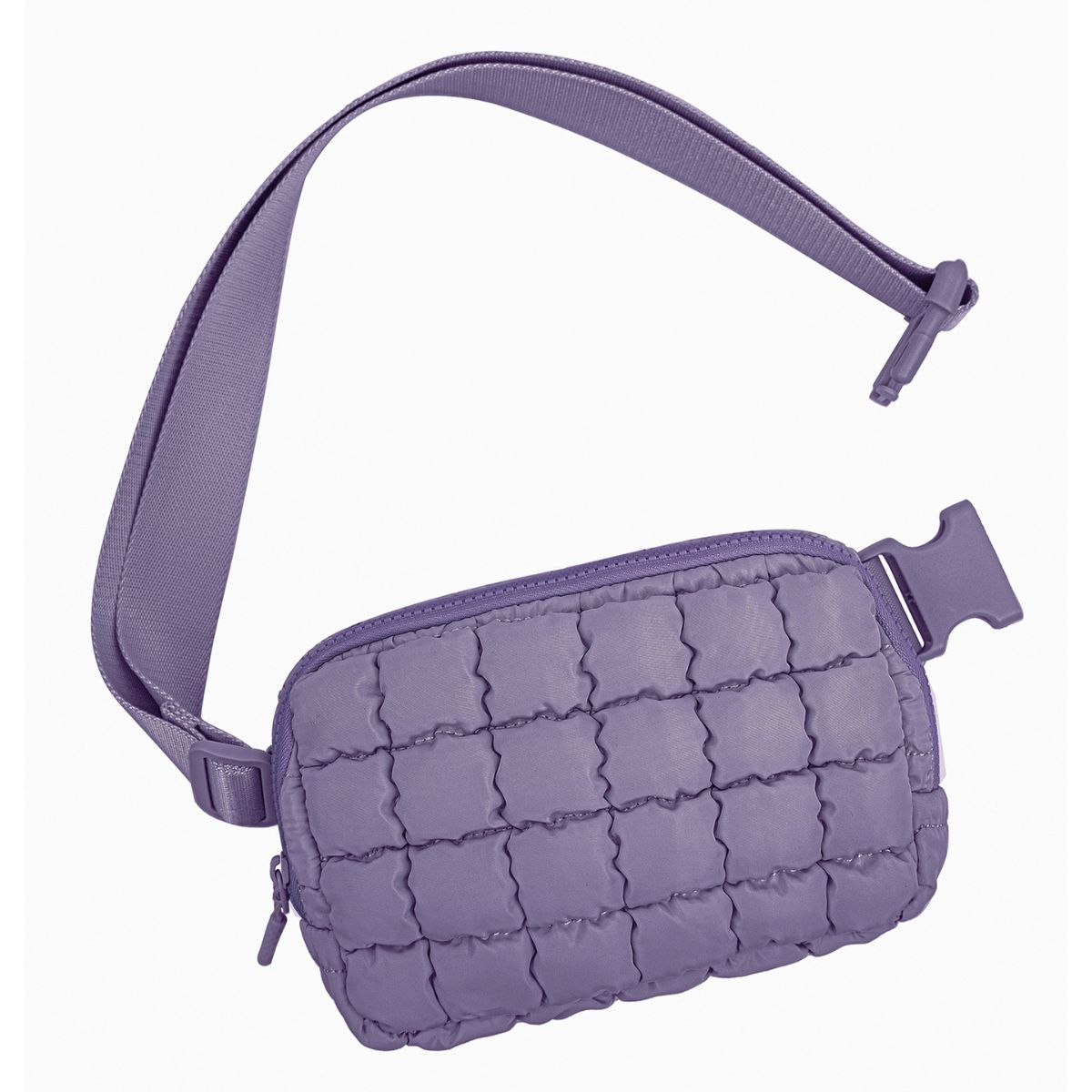 Classic Quilted Belt Bag Purple