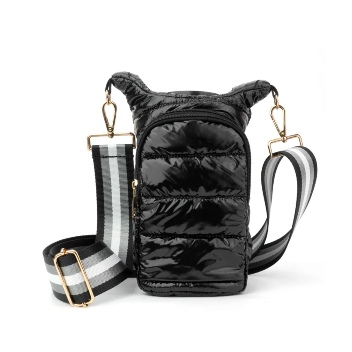 Crossbody HydroBag for Water Bottle Black