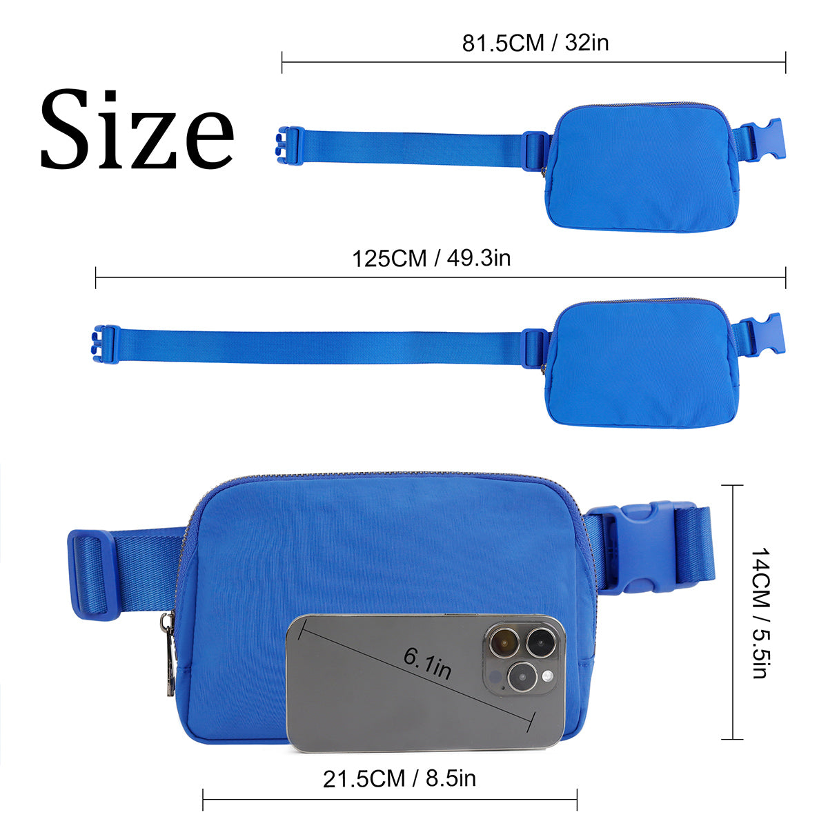 Nylon Belt Bag blue
