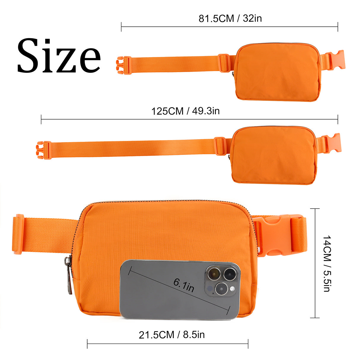 Nylon Belt Bag orange