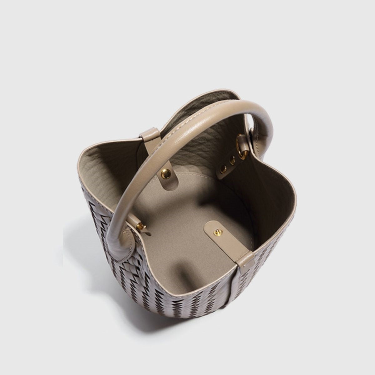 Diana Woven Bucket Bag Khaki