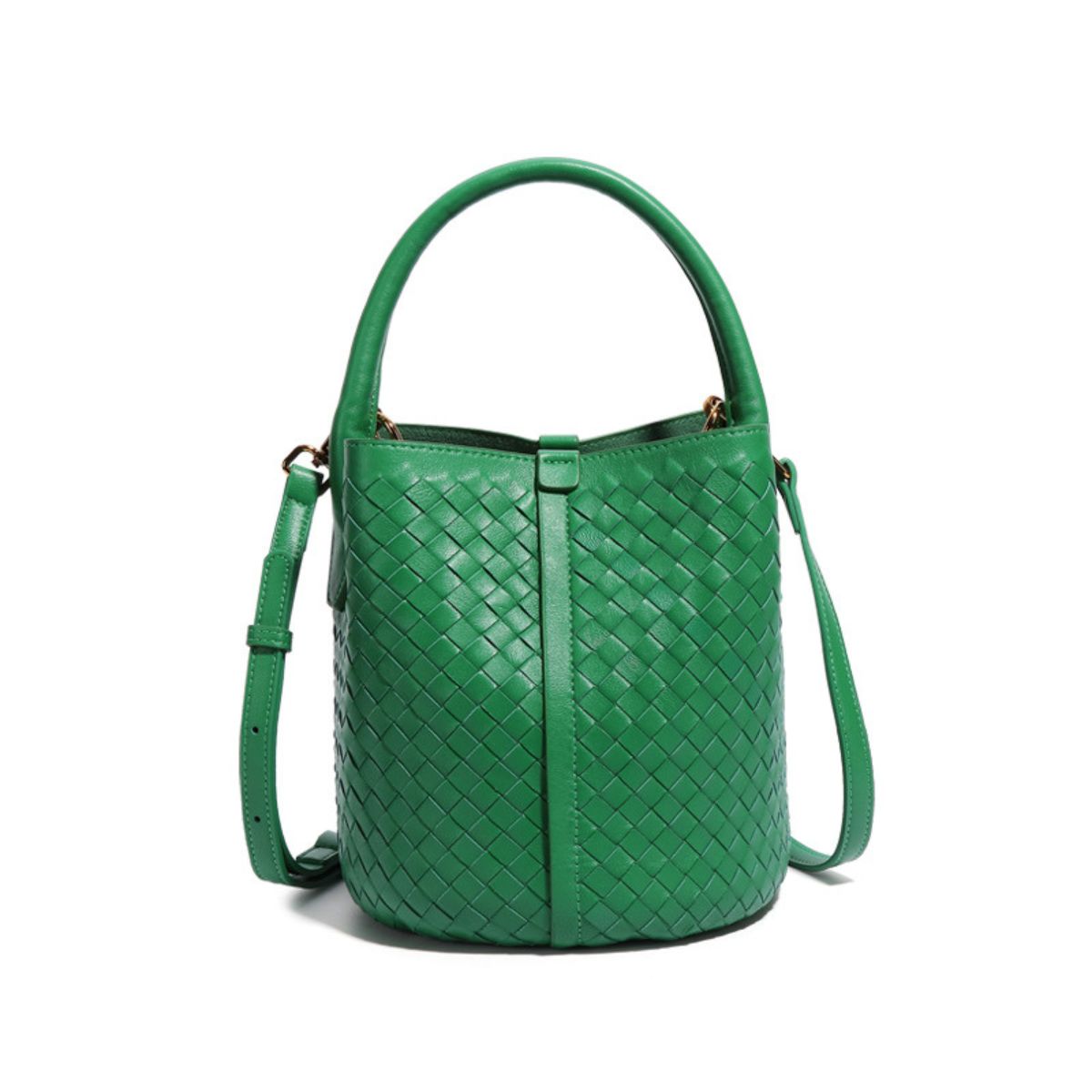 Diana Woven Bucket Bag Green