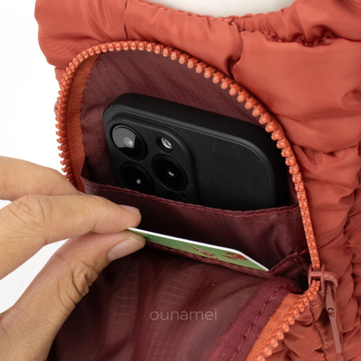 Rust Crossbody Bag With Adjustable Strap