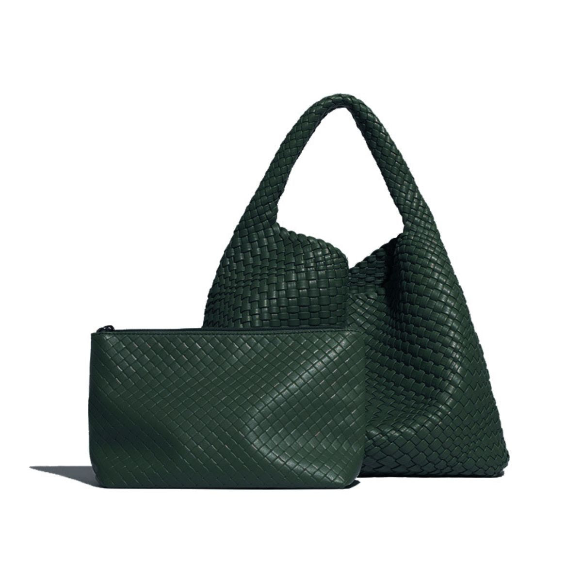Ollie Woven Hobo Bag Green