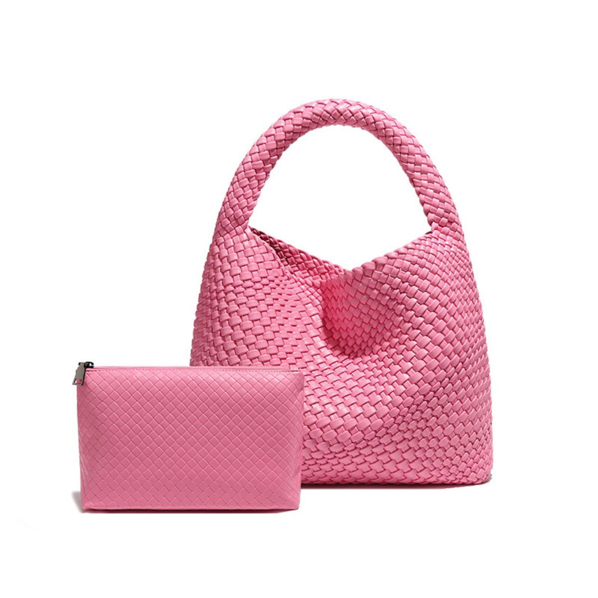 Ollie Woven Hobo Bag Pink
