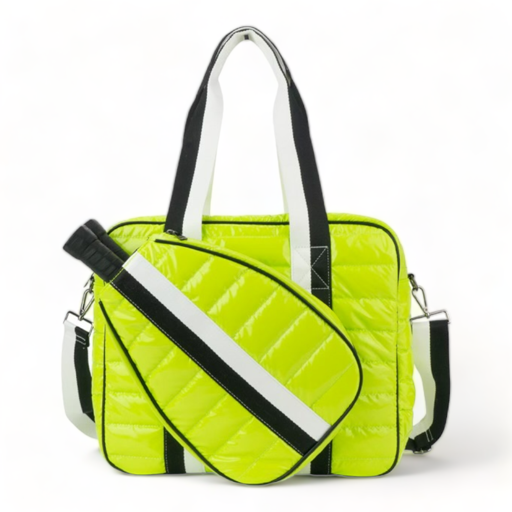 Quilted Puffer Pickleball Bag Mint Green