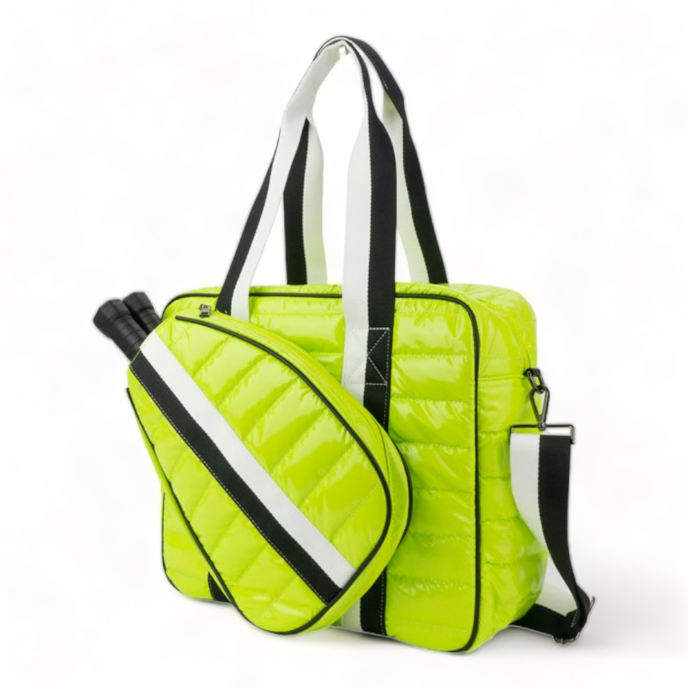 Quilted Puffer Pickleball Bag Mint Green