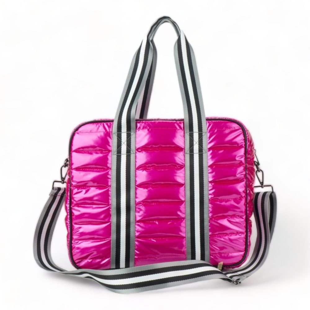 Quilted Puffer Pickleball Bag Hot Pink