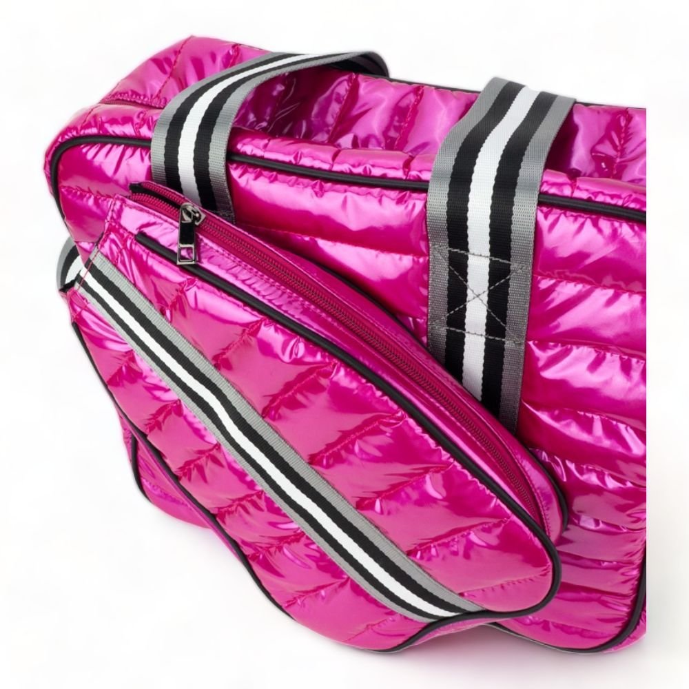 Quilted Puffer Pickleball Bag Hot Pink