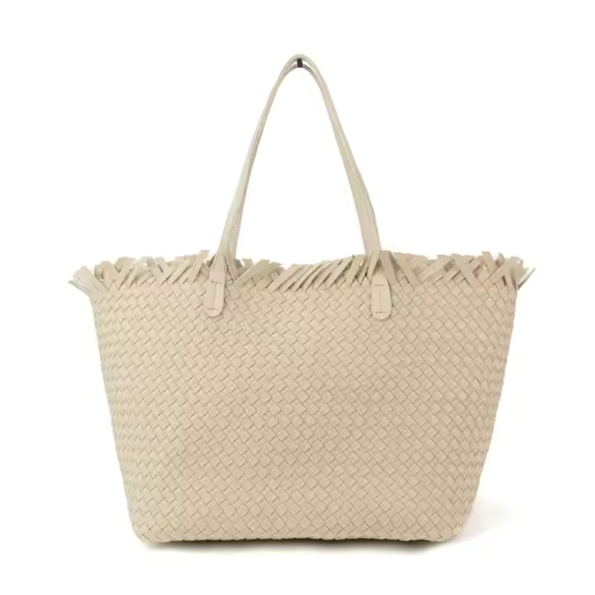The Drew Woven Neoprene Tote White