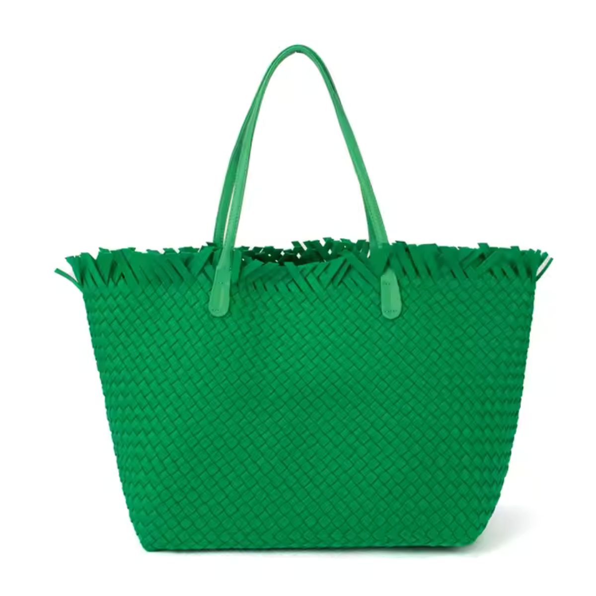 The Drew Woven Neoprene Tote Green