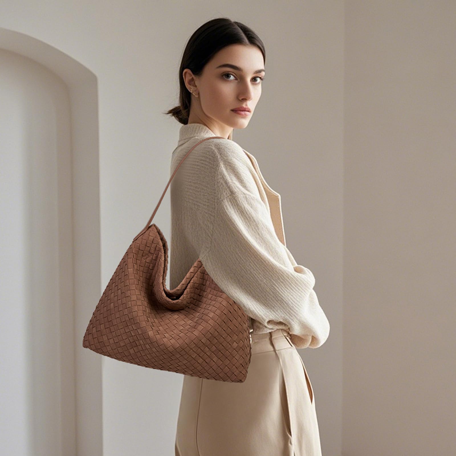 Genuine Leather Woven Bag