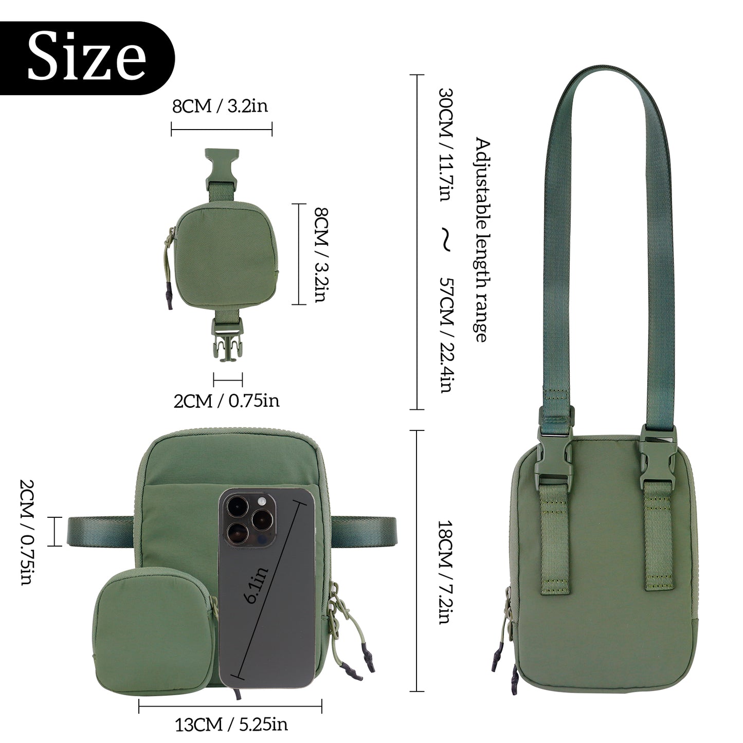 LIBBY Belt Bag in Green