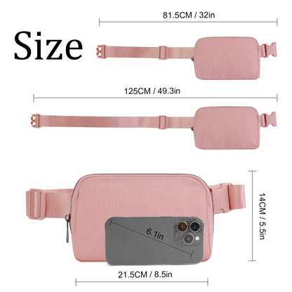Dazzling Nylon Belt Bag - Pink