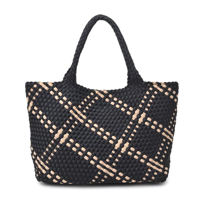 Colorblock Neoprene Woven Bag for Women