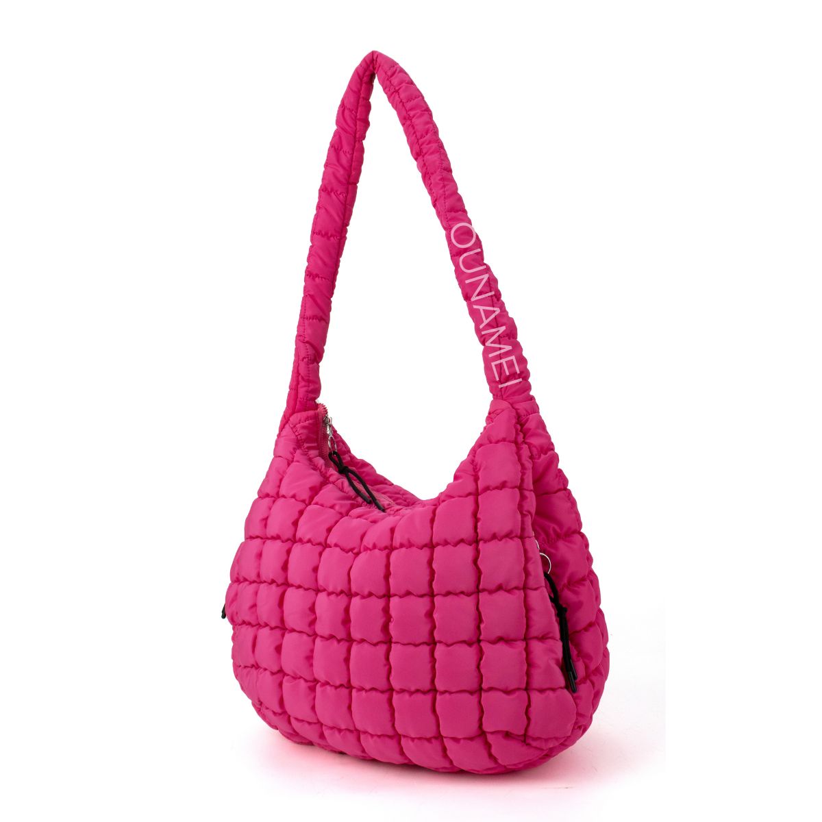 ounamei cozy carryall quilted hobo hot pink