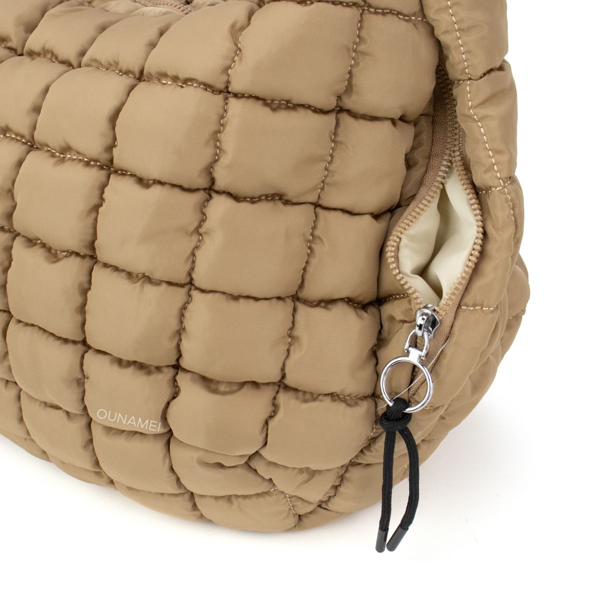 ounamei cozy carryall quilted hobo hot khaki