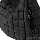 ounamei cozy carryall quilted hobo black