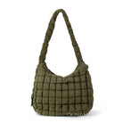 ounamei cozy carryall quilted hobo olive