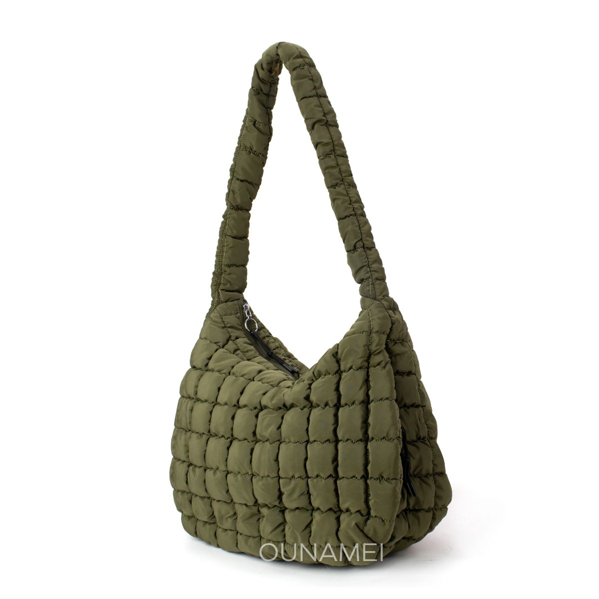 ounamei cozy carryall quilted hobo olive