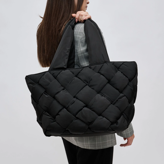 Puffer Jacket Woven Tote