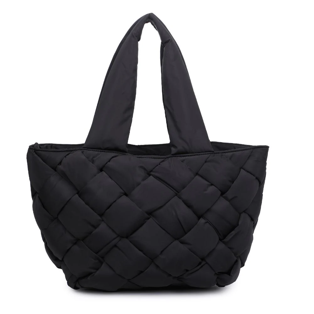 Puffer Jacket Woven Tote