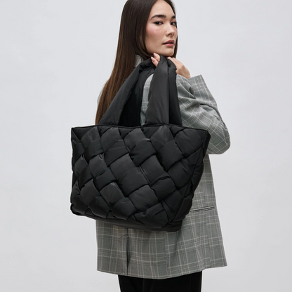 Puffer Jacket Woven Tote