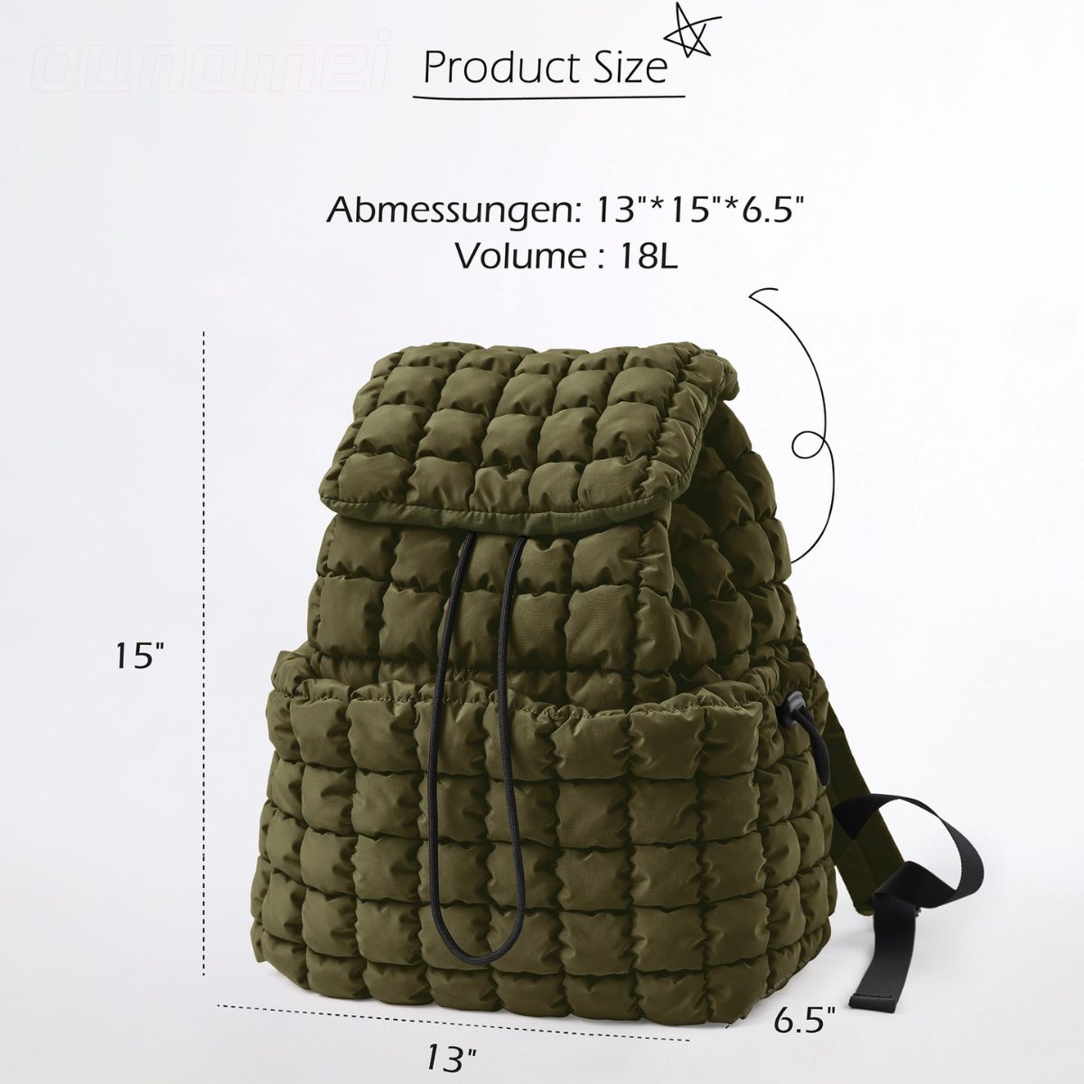 Puffer Quilted Backpack