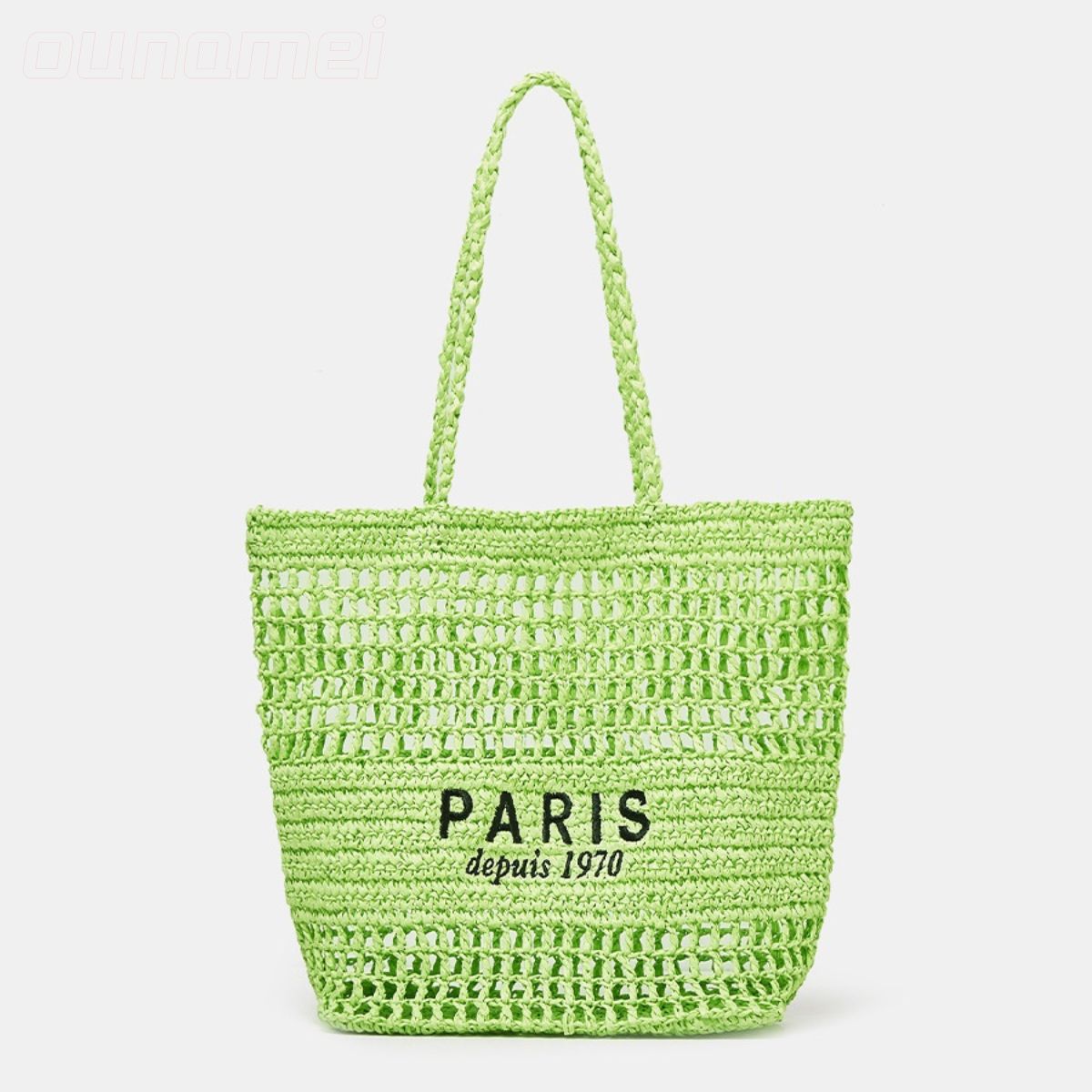 Straw Mesh Tote Bag