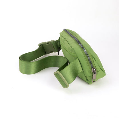 Dazzling Nylon Belt Bag - Olive