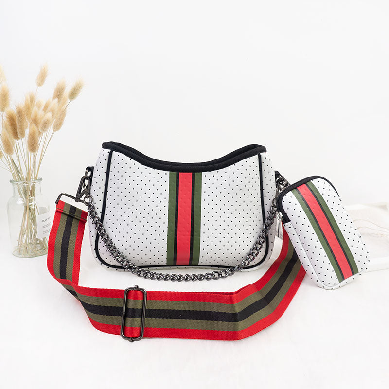 Neoprene Crossbody Bag with Wallet for Women for Work Travel | Ounamei NC41